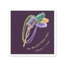 Custom Mardi Gras Jazz Napkins