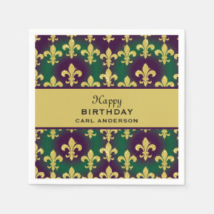 Custom Mardi Gras Party Napkin