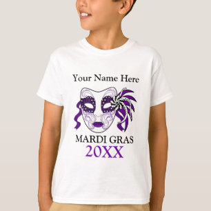 Custom Mardi Gras with a festival mask T-Shirt