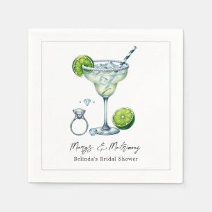 Custom Margarita & Matrimony Bridal Shower Napkin
