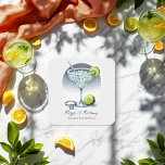 Custom Margs & Matrimony Bridal Shower<br><div class="desc">Complete your bridal shower decor with these stunning 'Margarita & Matrimony' custom coasters! Featuring a beautifully illustrated margarita glass with lime slices, a sparkling engagement ring, and elegant text, these coasters are perfect for protecting surfaces while adding a festive touch to your event. Ideal for margarita, tropical, or summer-themed bridal...</div>