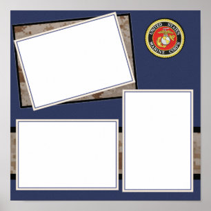 Custom Marine Corps Photo Design Poster