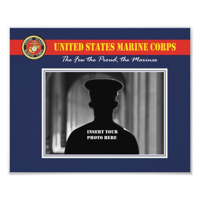 Custom Marine Corps Photo Print (Front)