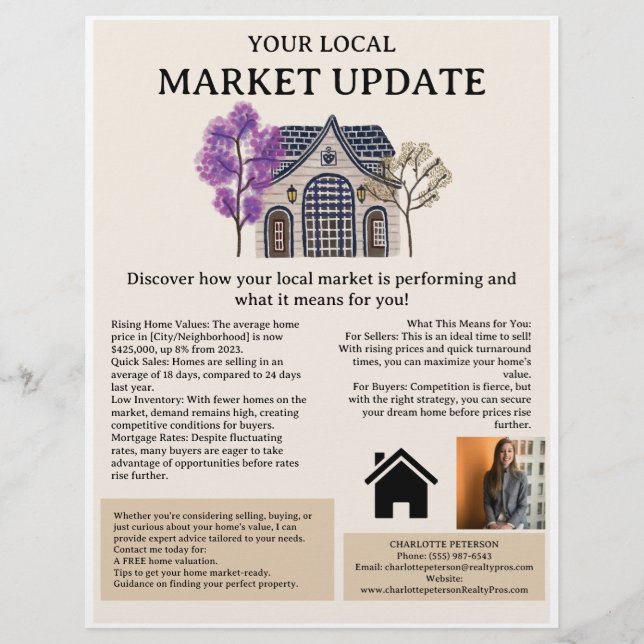 Custom Market Update Real Estate Door Knocking  Flyer (Front)