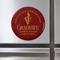 Custom Maroon Gold Veterinary School Graduation