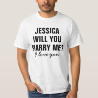 Custom marriage proposal shirt Will you marry me?