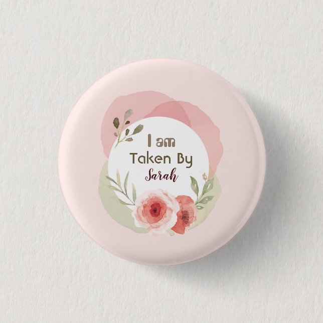 Custom Marriage Proposal White, Pick 3 Cm Round Badge (Front)