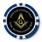 Custom Masonic Poker Chips | Square and Compass