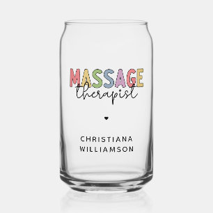 Custom Massage Therapist Massage Therapy Gifts Can Glass
