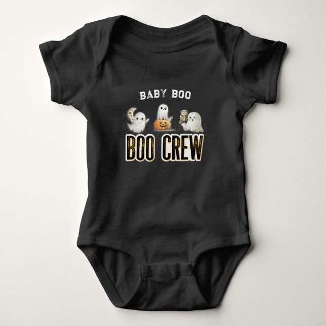 Custom Matchin Baby Boo Crew Halloween Baby Bodysuit (Front)