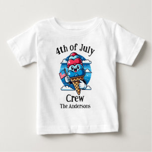 Custom Matching Family 4th of July Crew Baby T-Shirt