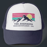 Custom Matching Family Vacation Camping Group   Trucker Hat<br><div class="desc">Celebrate your special moments with our custom family reunion and group vacation t-shirts! These personalised tees are perfect for making memories, featuring unique designs tailored to your event. Our shirts are ideal for family trips, mountain retreats, city escapes, and national park adventures, so our shirts ensure your family stands out....</div>