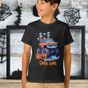 Custom Matching Ghoul Gang Monster Truck Halloween T-Shirt