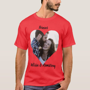 custom matching lovers tee with names.