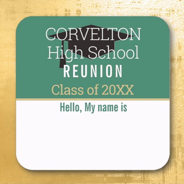 Custom Matte Class Reunion Name tag Sticker (Creator Uploaded)