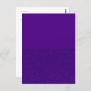 Custom Matte Top & Glitter Bottom Purple Postcard