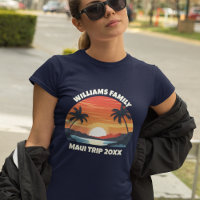 Custom Maui Trip Cool Sunrise Palm Tree Women's