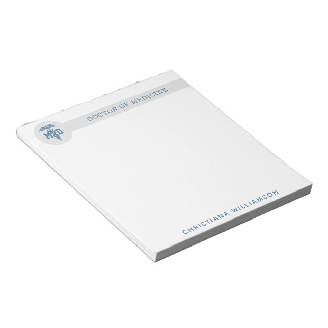 Custom MD Doctor of Medicine Doctor Graduation Notepad (Angled)