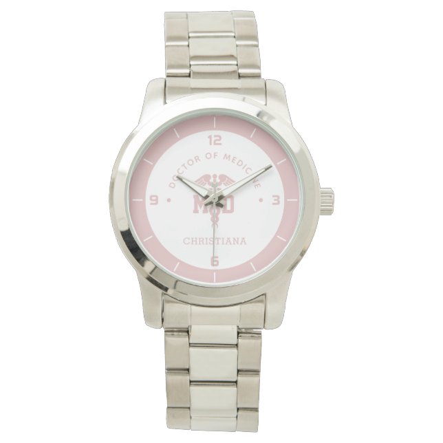 Custom MD Doctor of Medicine Doctor Graduation Watch (Front)