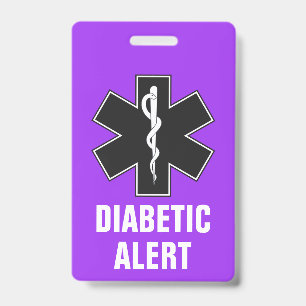 Custom Medical Alert ID & Diabetic Emergency Badge