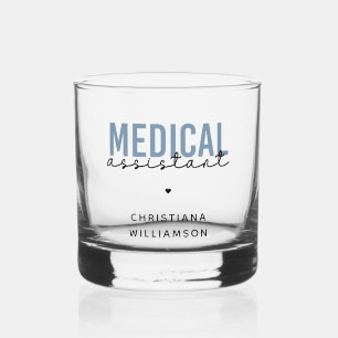 Custom Medical Assistant MA Clinical Assistant Whiskey Glass