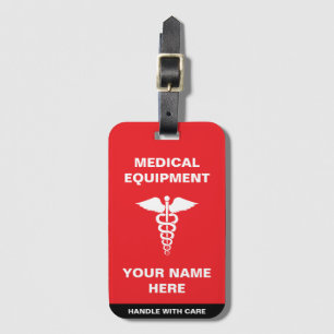 Custom Medical Handle with care Luggage Tag