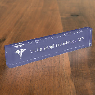 Custom Medical School Doctor Graduation Nameplate