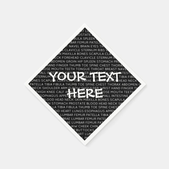 Custom Medical Terminology Napkins (Corner)