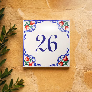 Custom Mediterranean House Number – Melograno Tile