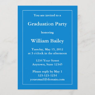 Custom Medium Blue Invitation