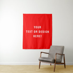 Custom Medium Tapestry – Red & Personalized