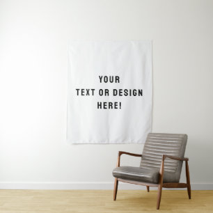 Custom Medium Tapestry – White & Personalized