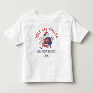 Custom Mele Kalikimaka Santa Hawaiian Christmas  Toddler T-Shirt