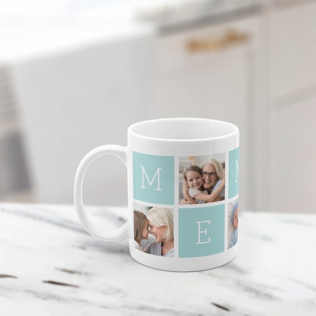Custom Mema Grandmother 5 Photo Collage Coffee Mug (Creator Uploaded)