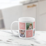 Custom Memaw Grandmother 5 Photo Collage Coffee Mug<br><div class="desc">Create a sweet keepsake for grandma with this simple design that features five of your favourite Instagram photos,  arranged in a collage layout with alternating squares in pastel blush pink,  spelling out "Memaw." Personalise with favourite photos of her grandchildren for a treasured gift for Memaw.</div>