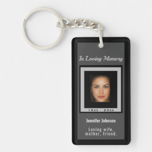 Custom Memorial Add Photo Key Ring