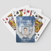 Custom Memorial Angel Wings Heart Add Photo