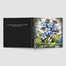 Custom Memorial Forget Me Not Stain Glass Funeral