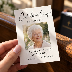 Custom Memorial Funeral Prayer Cards Keepsake