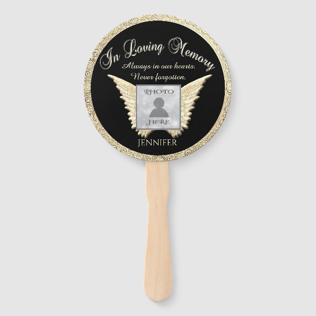Custom Memorial Hand Fan (Front)