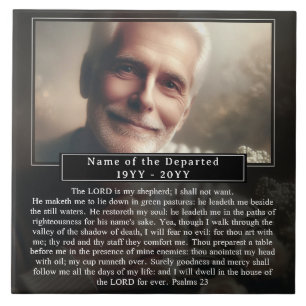 Custom Memorial Keepsake Photo Name Bible Verse Tile