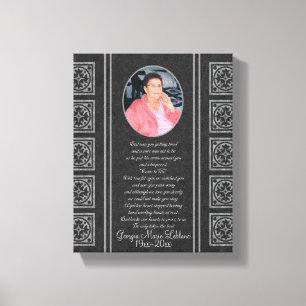 Custom Memorial Keepsakes Canvas Print