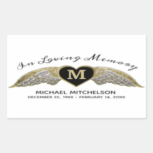 Custom Memorial  Rectangular Sticker
