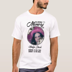 Custom Memorial Rest in Peace T-Shirt Personaliz