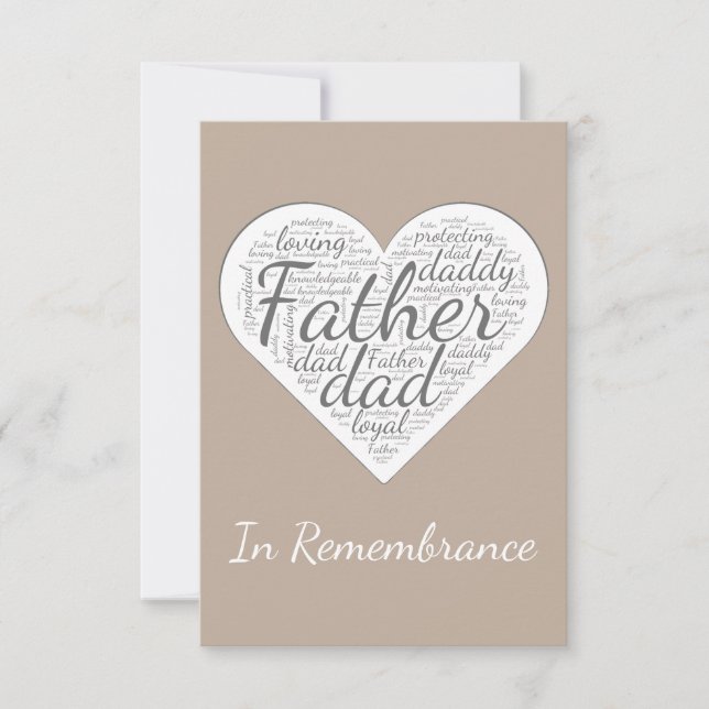 Custom Memorial Service for Father Invitation (Front)