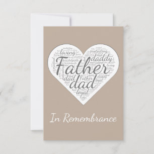 Custom Memorial Service for Father Invitation