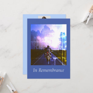 Custom Memorial Service Motorcycle Biker Chopper  Invitation