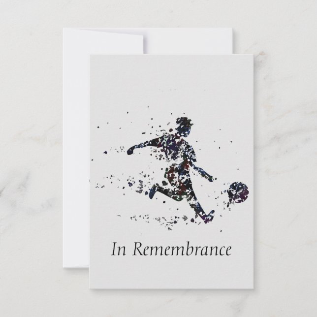 Custom Memorial Service Soccer Football Sport Invitation (Front)