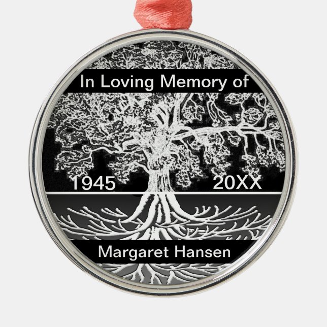 Custom Memorial | Tree of Life Metal Tree Decoration (Front)