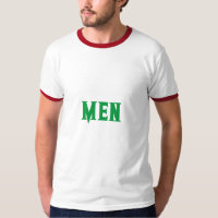 Custom Men Text Kelly Green Colour Men's Ringer 
